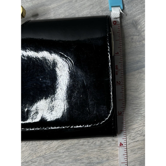 Black Patent Leather Ted Baker Wallet Crystal Bow Bobble - Picture 12 of 12